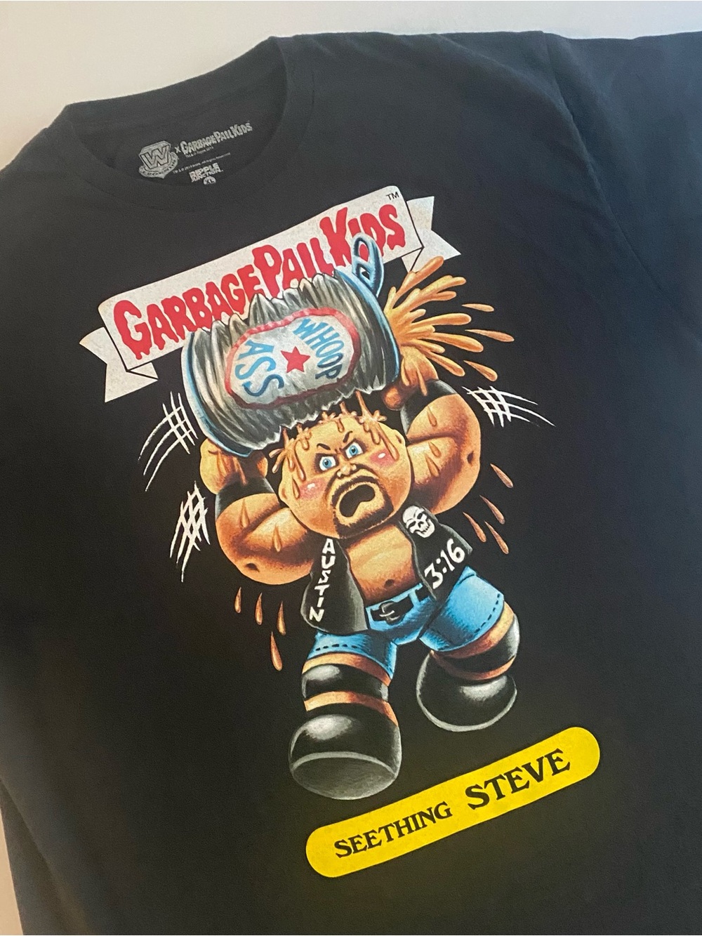 WWE x Garbage Pail Kids Ripple Junction Seething Steve T-Shirt Men XL SLIM